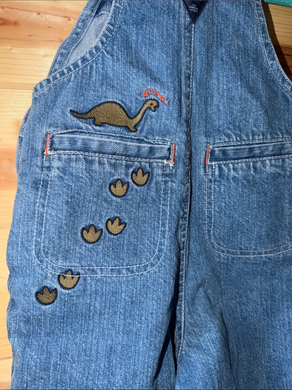 OshKosh B'gosh Classic Denim Overalls with Heart Patch Accents